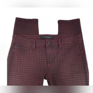 Liverpool Pants Knit Stretchy Check Slim Rock Work Preppy City Casual 10/30